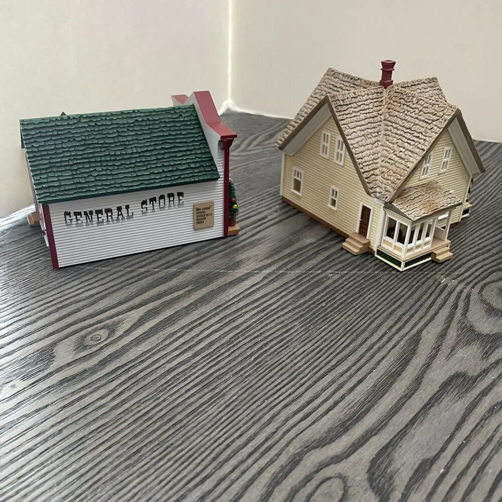 Vintage Hallmark Sarah Plain and Tall Lot of 5 Houses Christmas Holiday Open Box